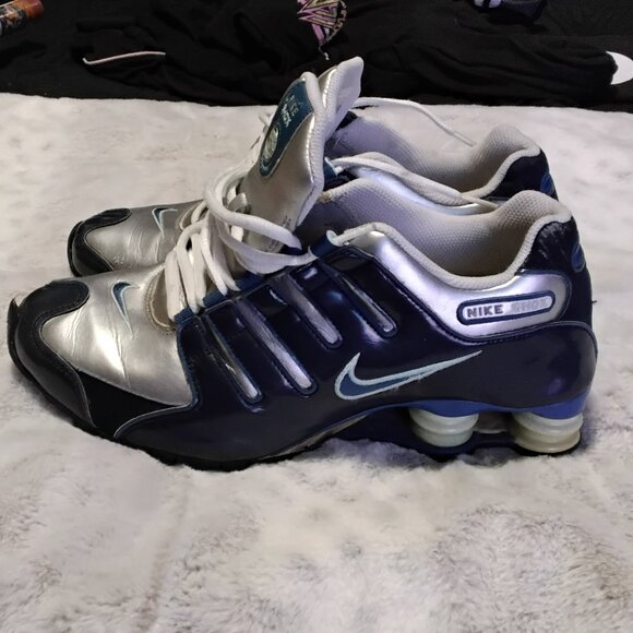 Nike Shox NZ Men’s 10 (27 cm) Silver/Navy – Style 366571-041 UNISEX - Picture 1 of 8